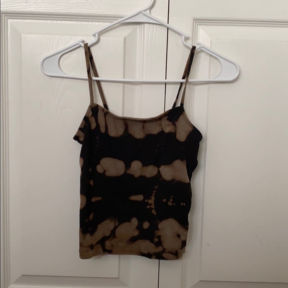 Bleach Tie-Dye Cropped Tank
